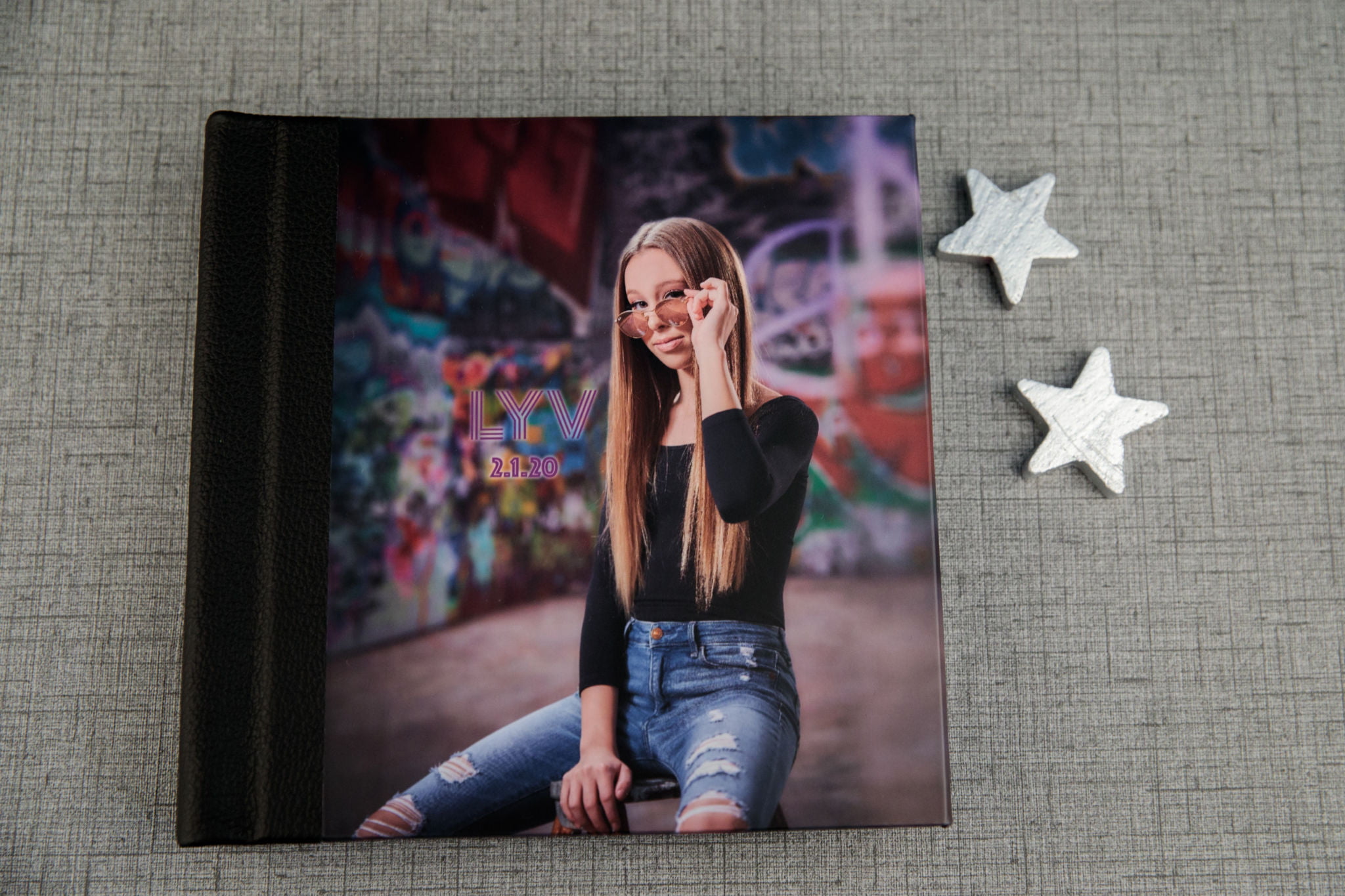 A Beautiful Senior Album for HyPaul Studio featuring the Lustre Book from Zookbinders